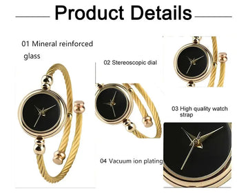 2PCS Fashion Luxury Women's Watch